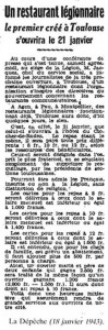 Article de La Dépêche du Midi du 18 janvier 1943. SOURCE http://histoireresistance31.free.fr/livregoubet/index.html
